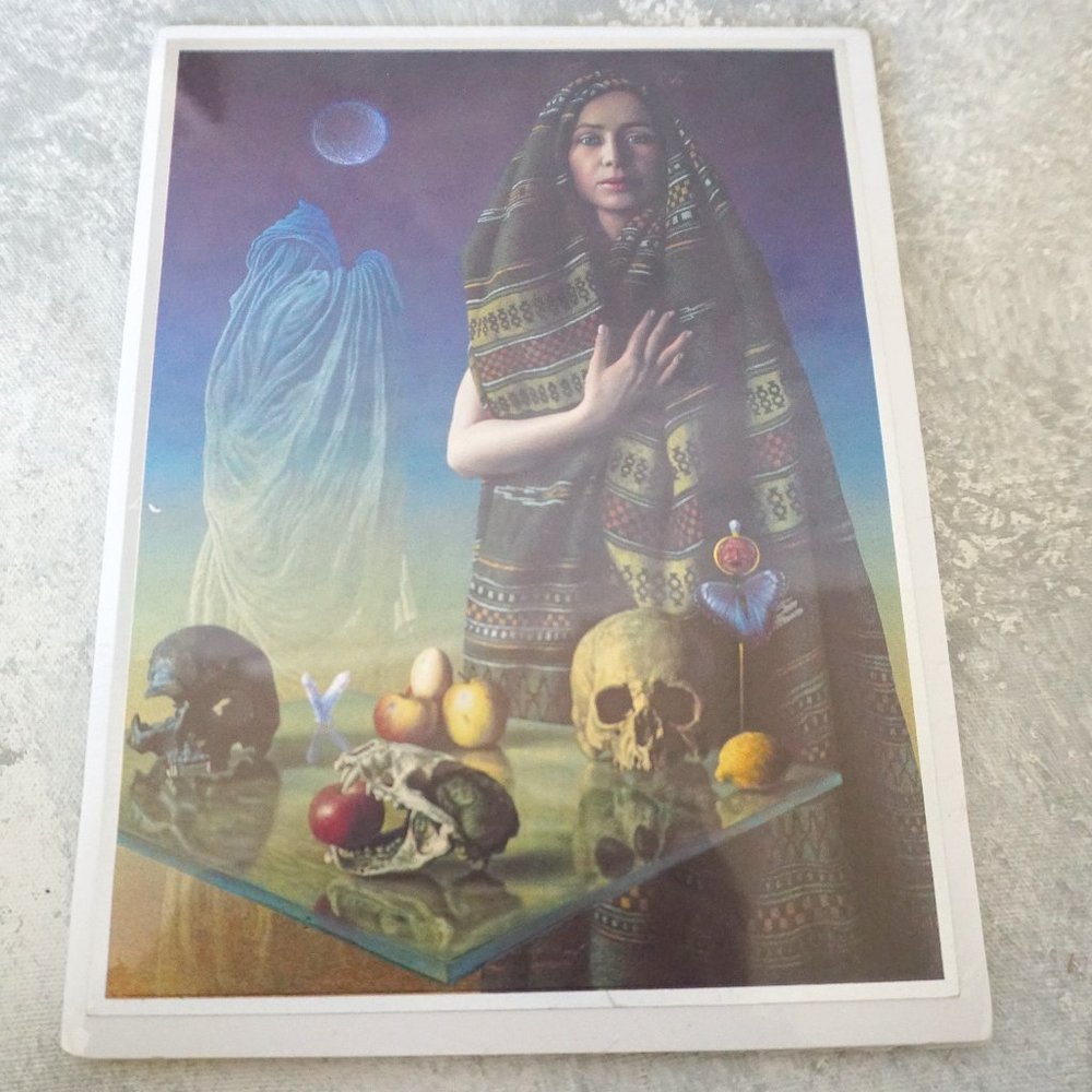 Rare Vintage Holographic DUFEX Print of Magdalena